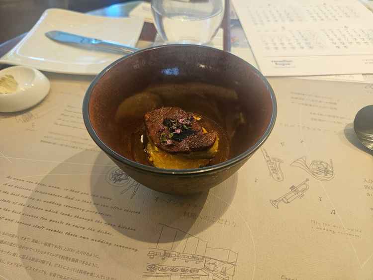 フォアグラのお茶漬け。すごく食べやすかったです