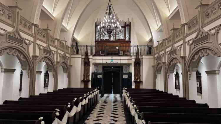 チャペル。暖房が効いてて良かったです。