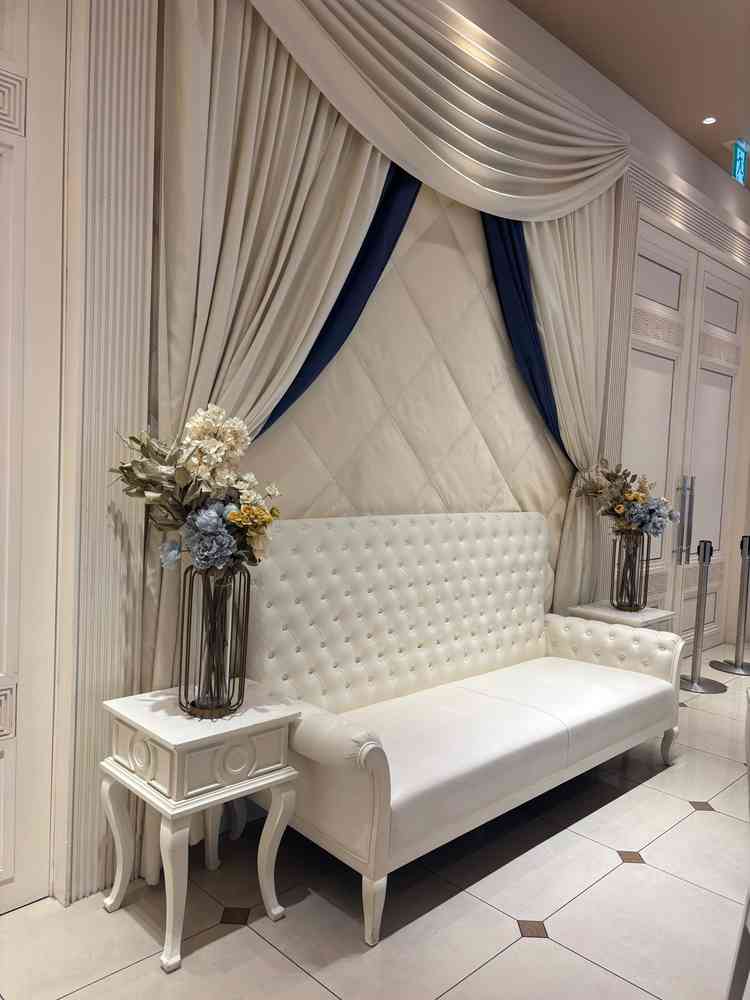 フォトスペースが確保されていて、ゲストと記念の写真を撮りやすそうであった。