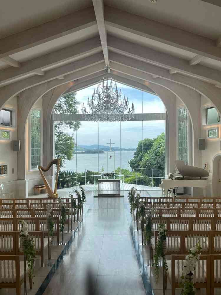 景色が綺麗なチャペルでした。