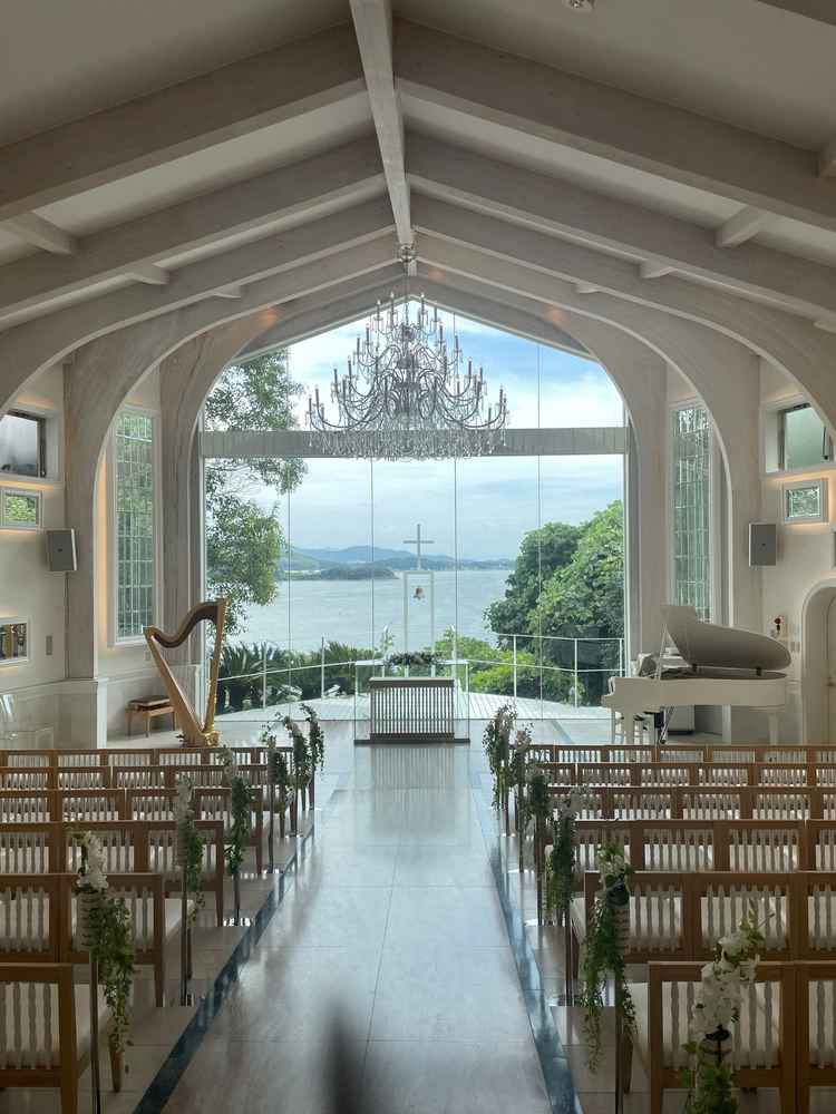 景色が綺麗なチャペルでした。