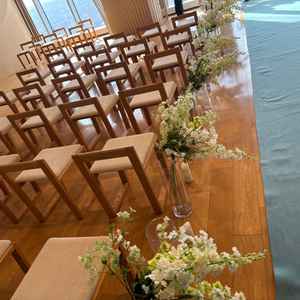 挙式会場。縦が長すぎず、景色もすごくよかった。