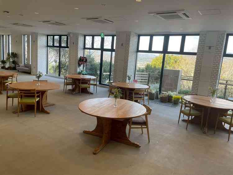 披露宴スペース。ペットと一緒に過ごす事も可能。