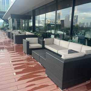 テラスの写真。テラスからはスカイツリーがみえる