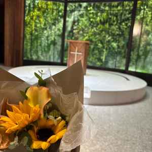 式場ともらった花束