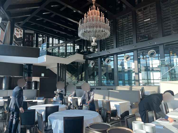 披露宴会場。おしゃれで、景色が良かった。