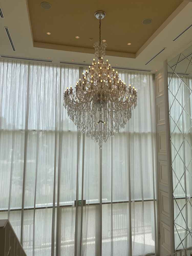 フラワーセレモニーの場所がキラキラで素敵でした。