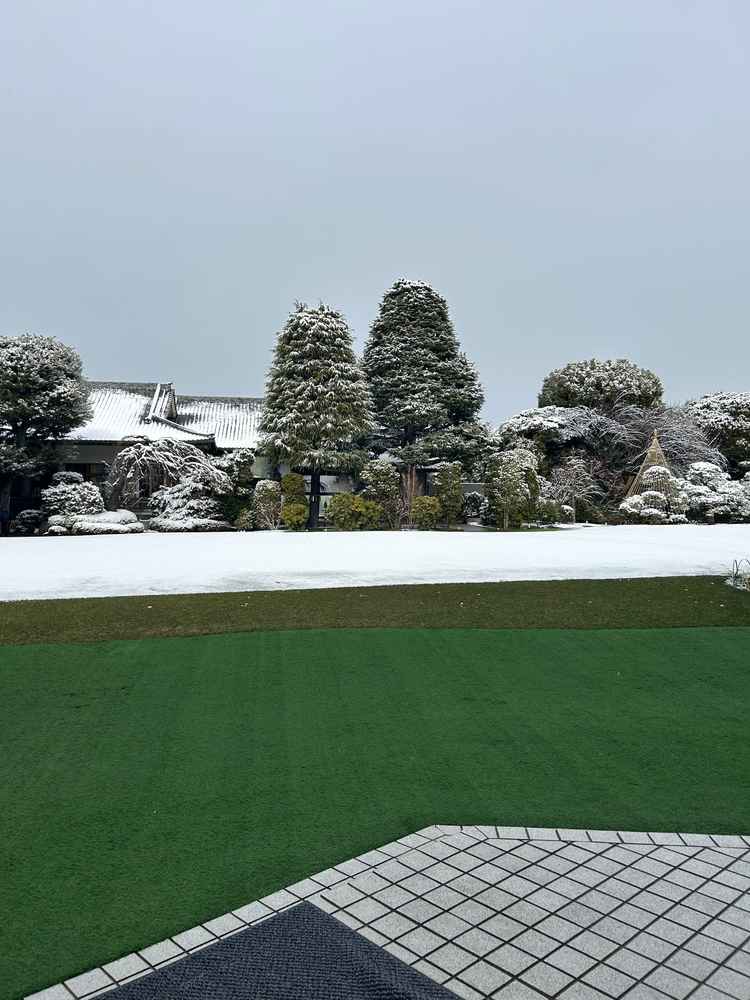 芝生が綺麗な庭園ですが、フェアに参加した2/8は大雪でしたので非常に珍しい雪一色となっておりました。