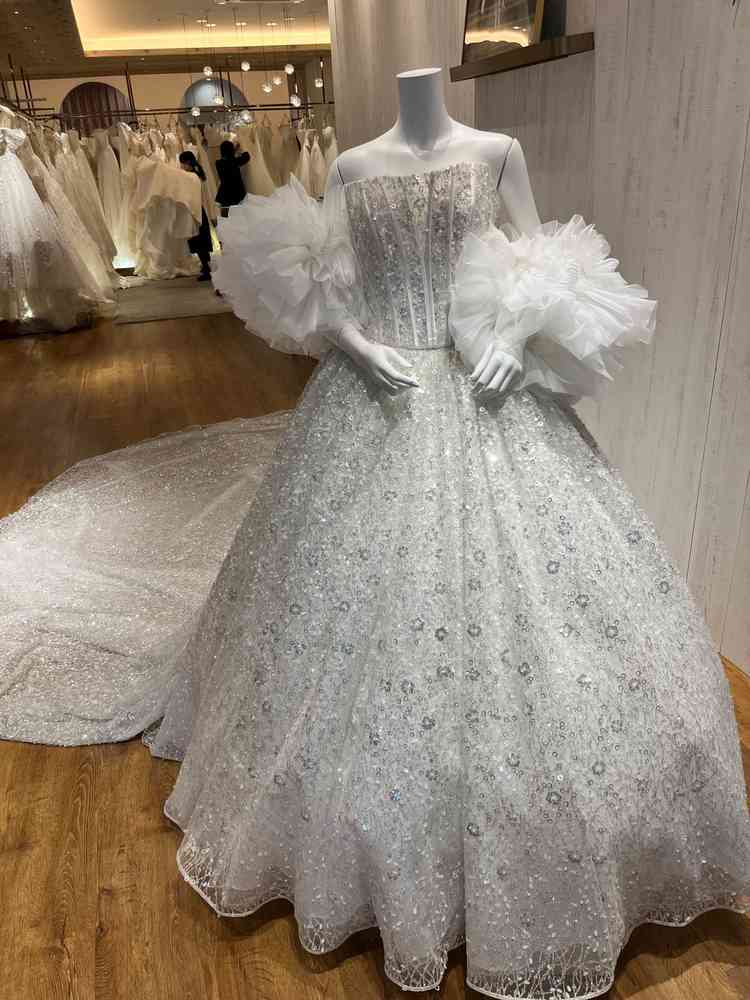 アニヴェルセルのために作られたドレスで一回のレンタル費が100万円するそうです。