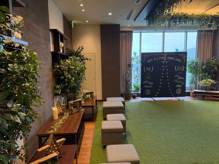 インナーガーデンの写真です。天候に左右されずガーデンが利用できるのが魅力的です。