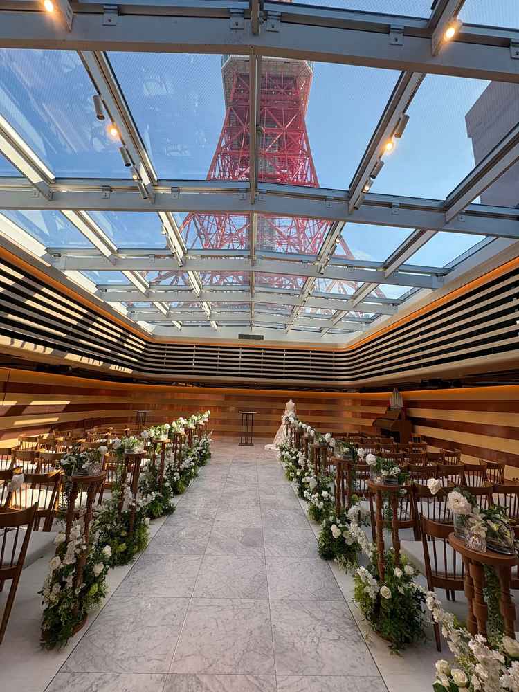 挙式会場東京タワーは間近で見えて大迫力でした！