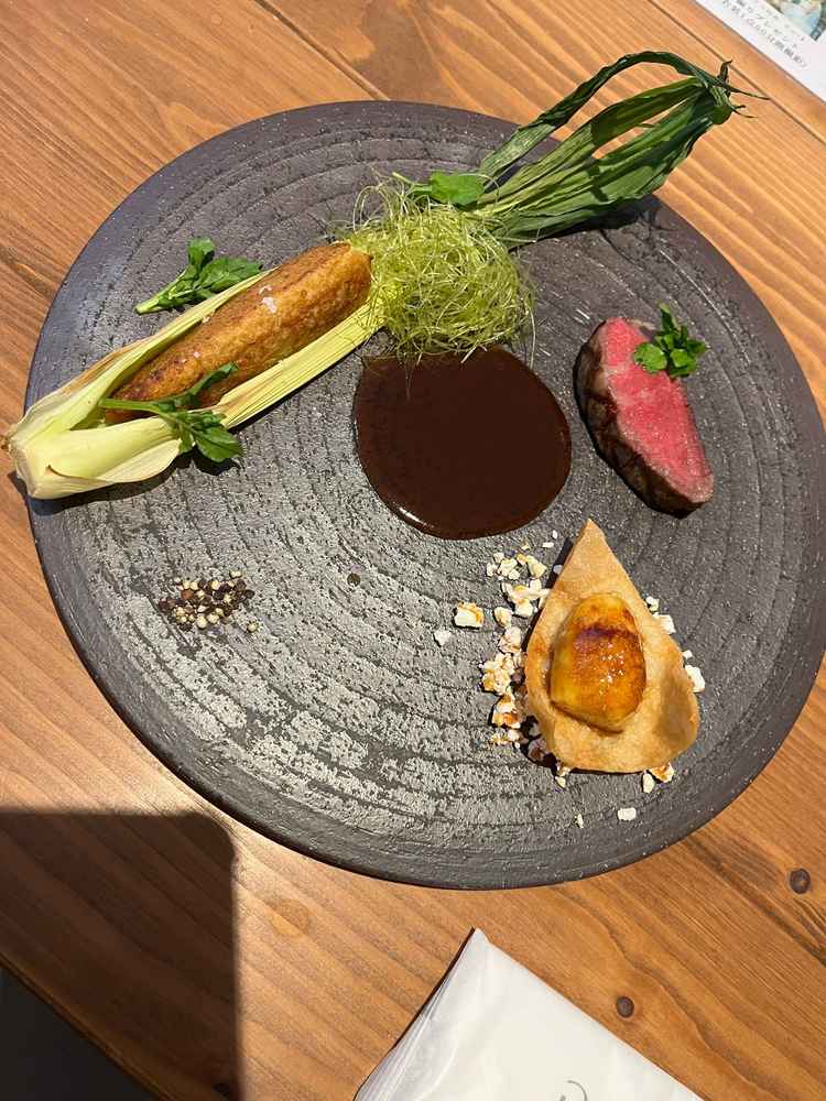 試食のお料理。季節に合わせたメニューでとてもおしゃれで美味しかったです。