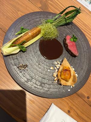 試食のお料理。季節に合わせたメニューでとてもおしゃれで美味しかったです。