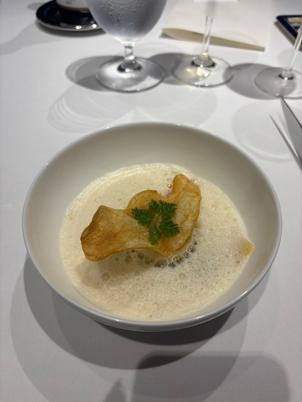試食会のスープです。とても美味しく、試食した料理の中で一番気に入りました。