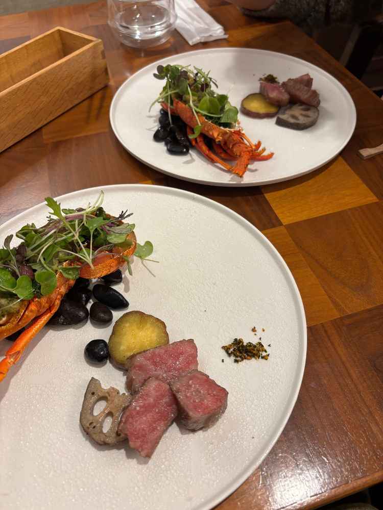 試食のお料理。とてもおいしかった。全て箸で食べられるメニューにしているそう。