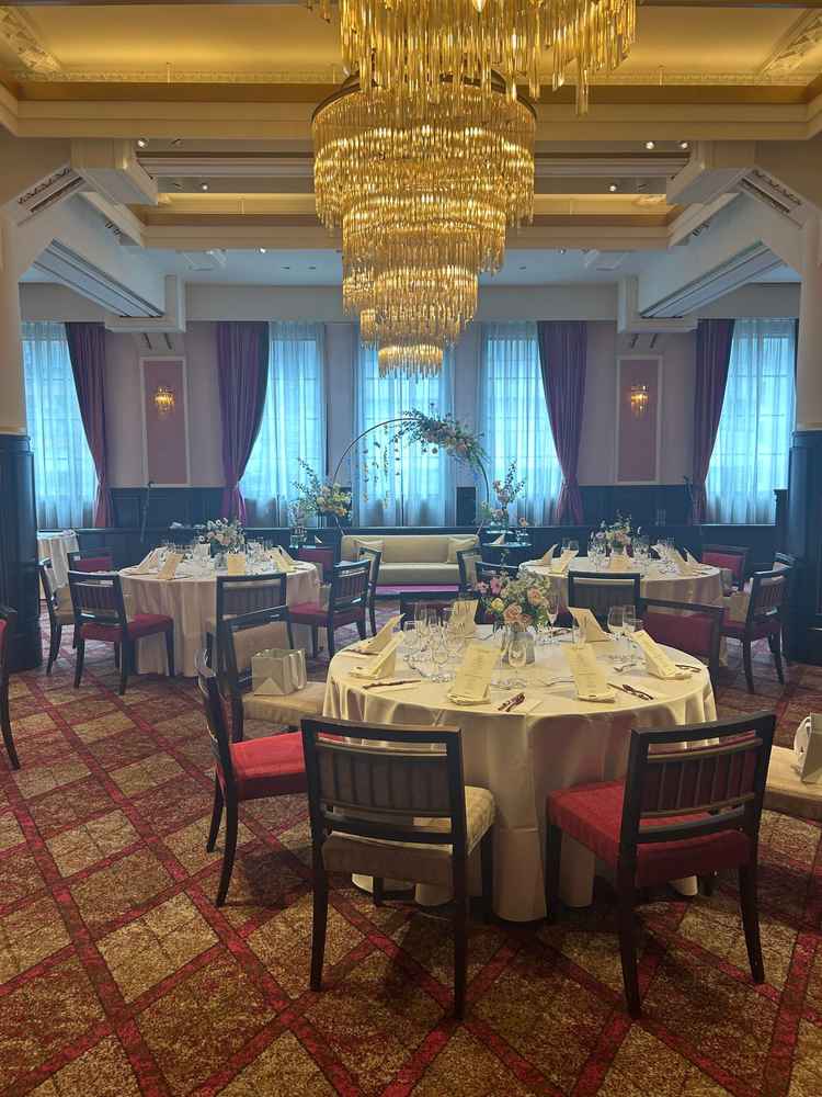 1番大きな披露宴会場。披露宴会場は4つある。フロアごとで貸切になる。