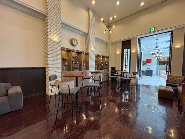 ゲストの待ち合い室。コンパクトな印象。