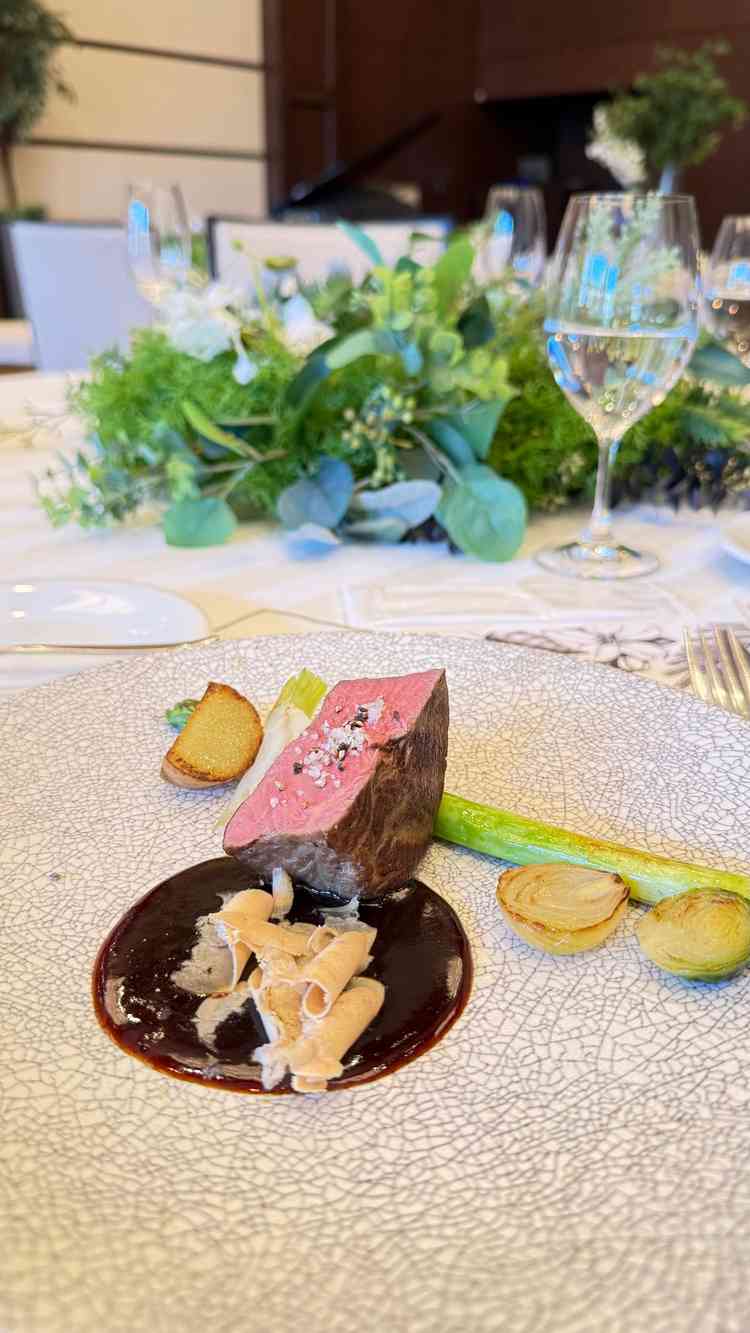 試食。北海道のこだわり食材を使用。2年間熟成させたというじゃがいもがとても甘くて美味しかったです。