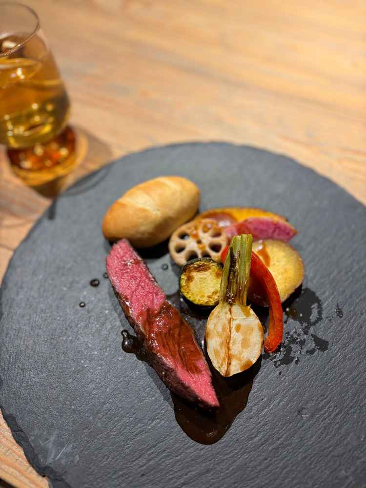 試食写真。お肉、野菜ともにとても美味しかったです。