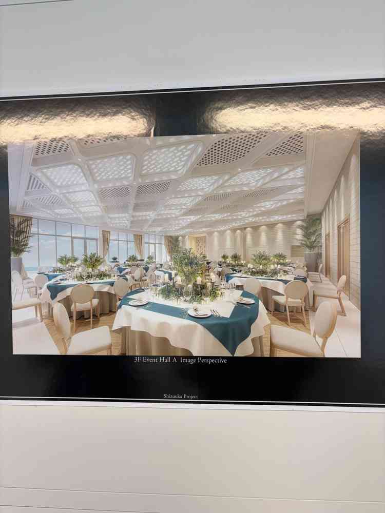 モニターで披露宴会場を見せてもらった。