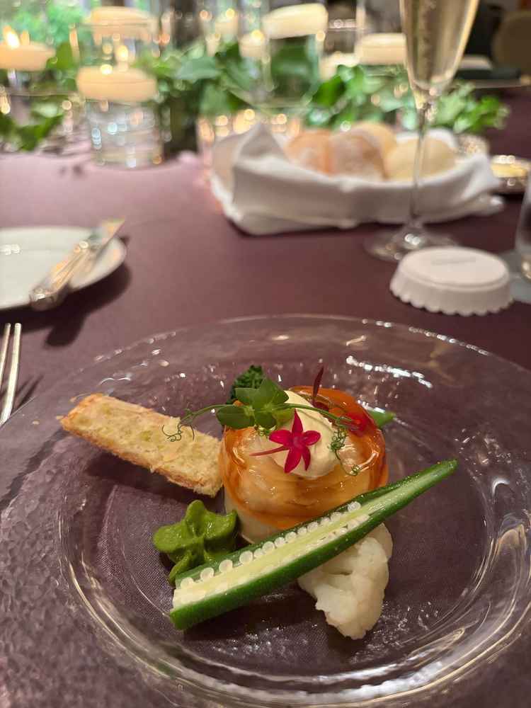 試食した前菜。おいしかったです。