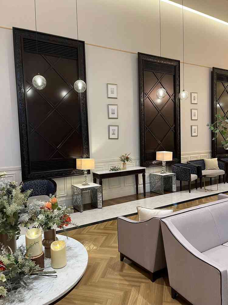 広々した受付、待合室。