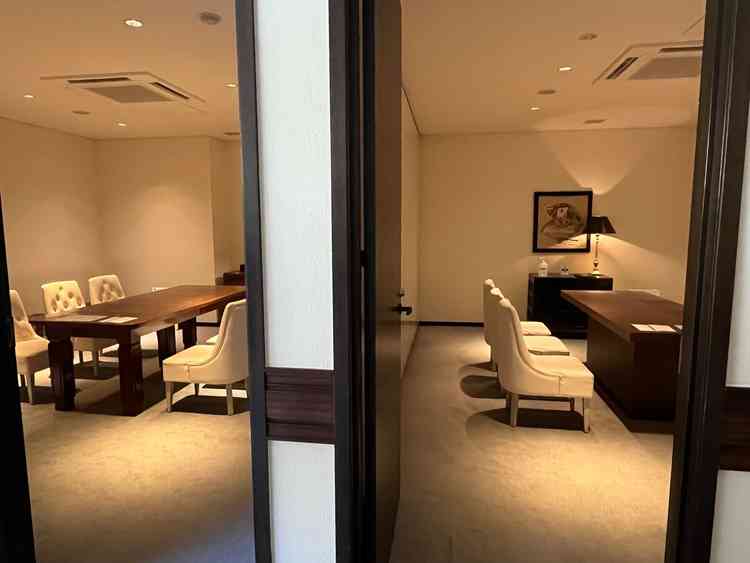 両家の控室。ウェルカムスペースと同階にあるのが良かったです。