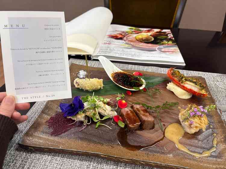 試食させてもらったお料理(料理長直々に目の前で仕上げをしてくださいました)