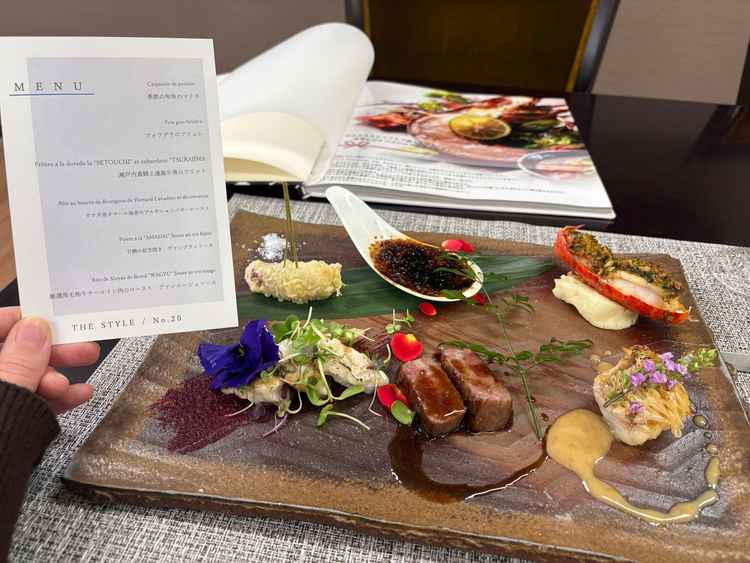 試食させてもらったお料理(料理長直々に目の前で仕上げをしてくださいました)