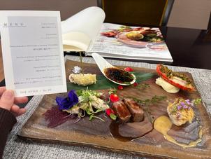 試食させてもらったお料理(料理長直々に目の前で仕上げをしてくださいました)