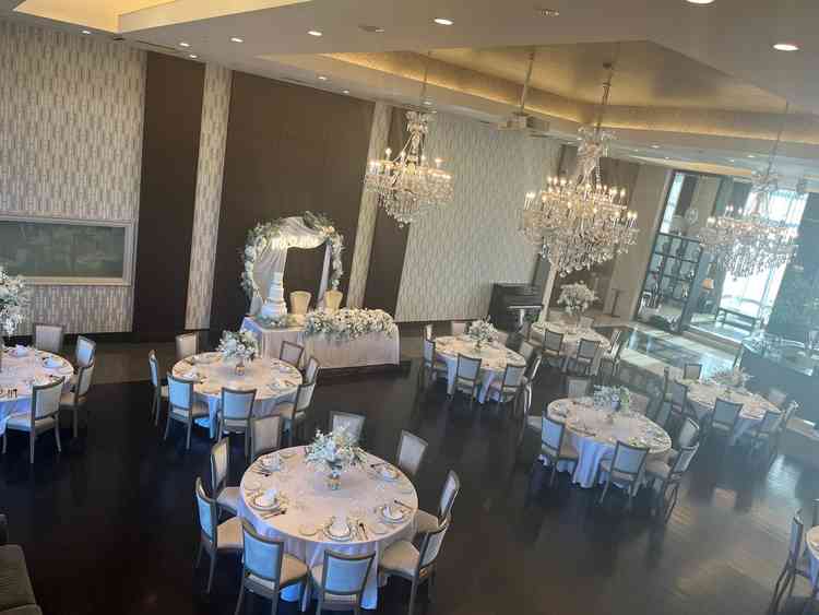 最上階の会場。どの会場も人数制限がなく、どんな人数でも工夫してくれるそうなので好きな場所が選べる！