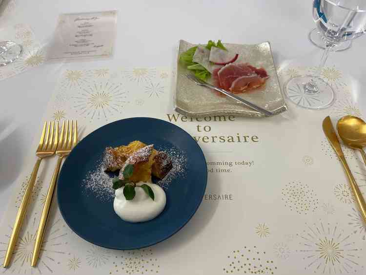 当日ゲストへのおもてなしとして、ウェルカムドリンクだけでなくウェルカムフードがあるのが魅力的でした。