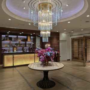 ６F披露宴会場のロビーです。こちらは上品な雰囲気でした。