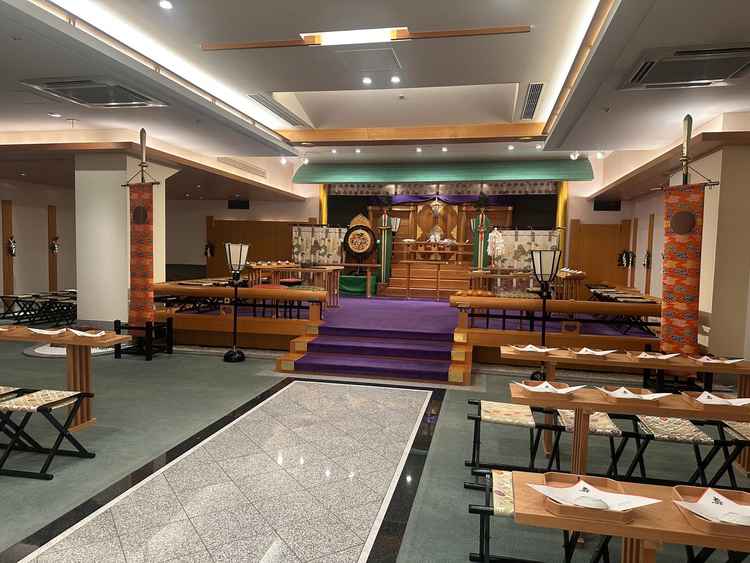 神前式での挙式会場です。十分な広さもあり、厳かな雰囲気でした。