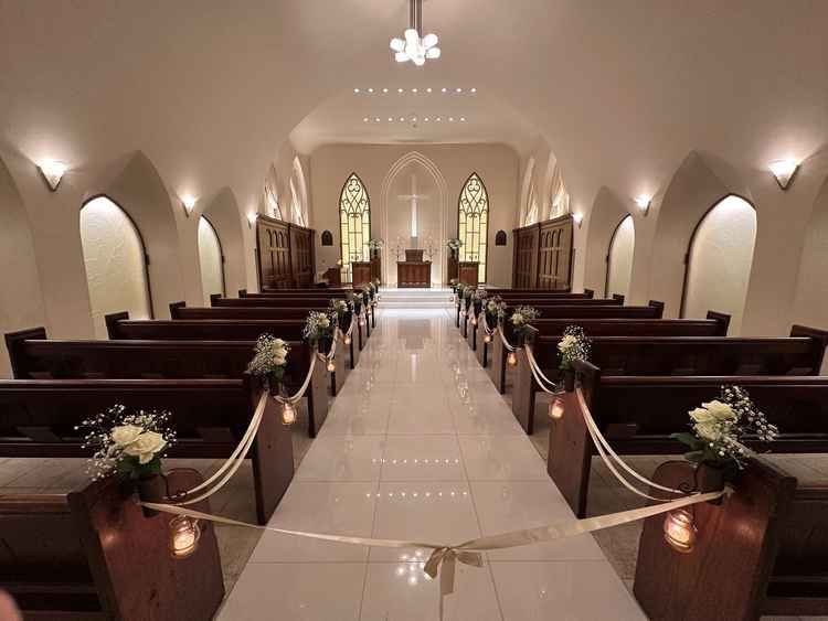 チャペル入り口から撮影