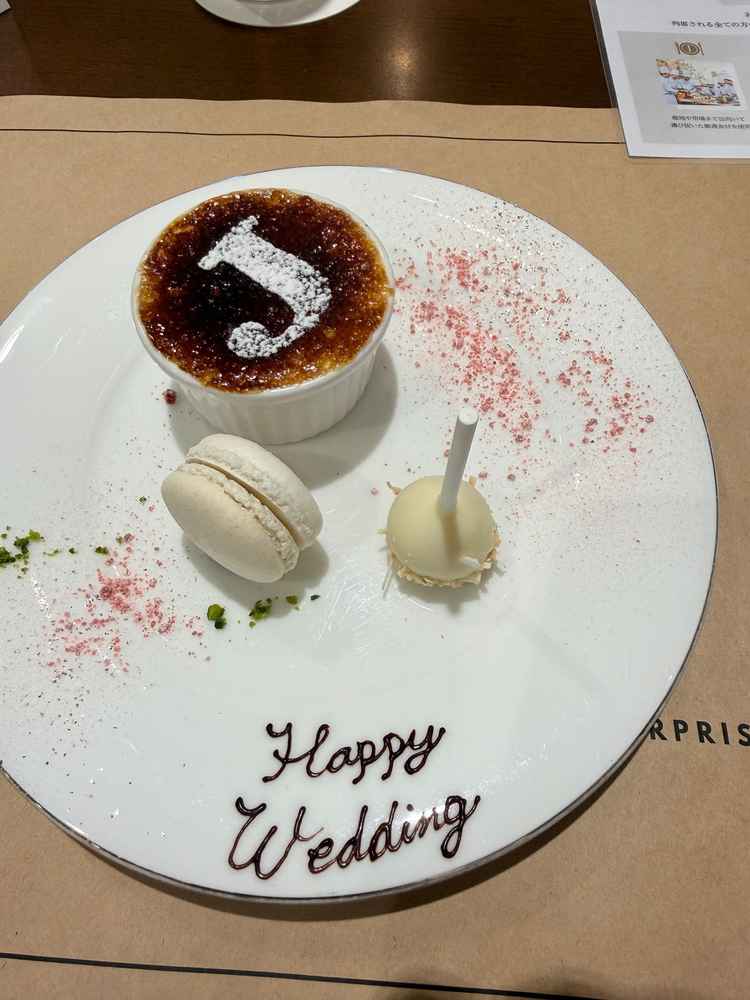 オシャレなデザートもご用意頂きました！とてもおいしかったです。