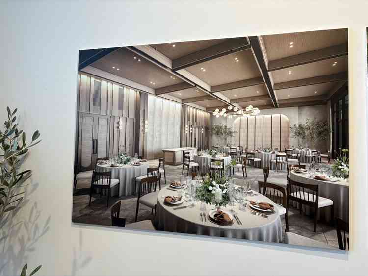 リニューアル後の披露宴会場です。登場の仕方を変えられると伺い魅力的でした。(ガーデン登場可能)