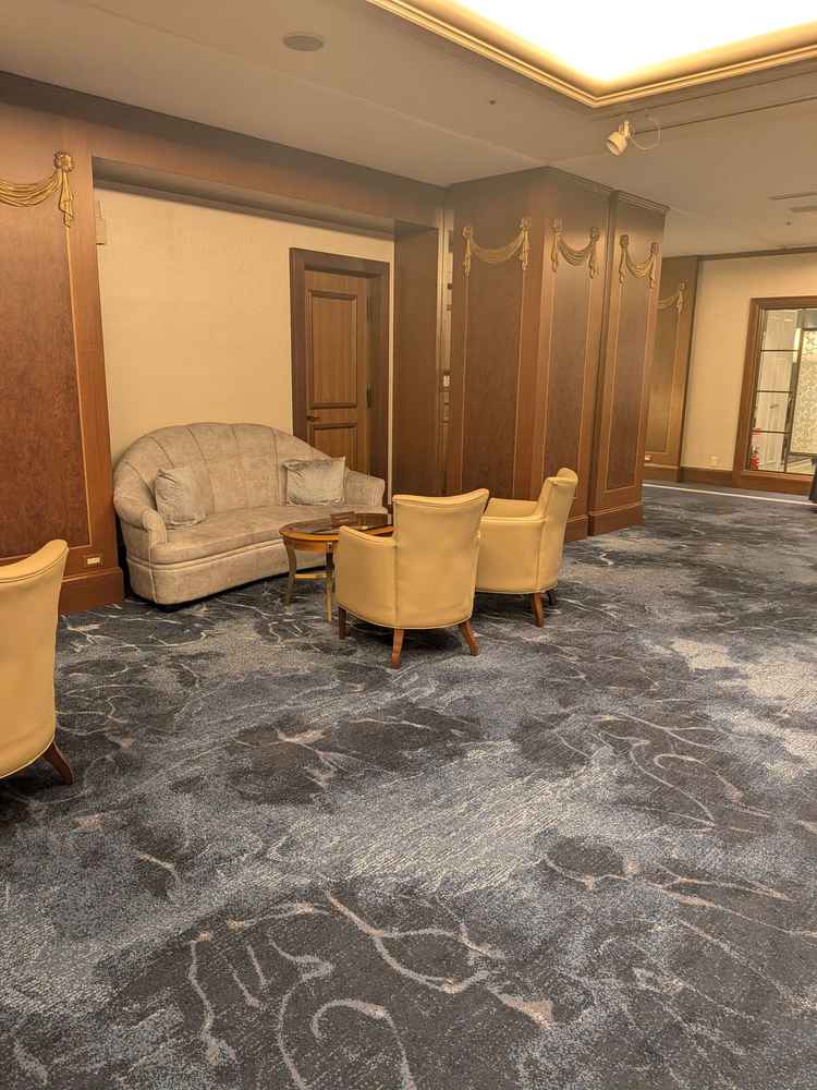 会場全体が広く、廊下も広々としていました