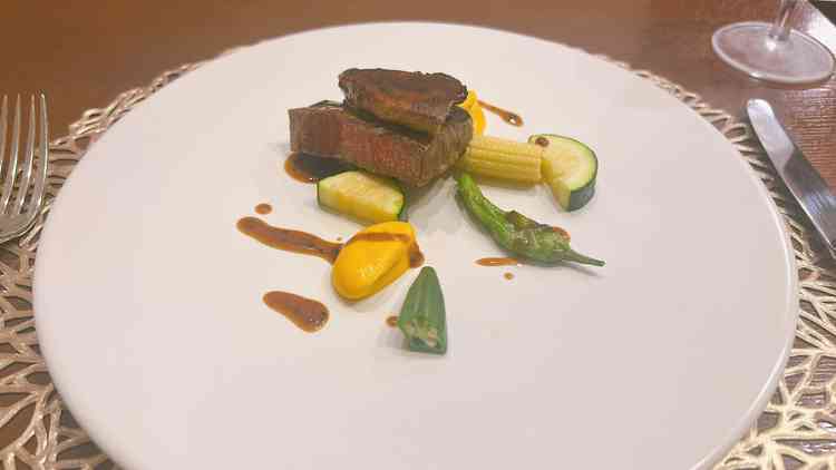 試食でロッシーニを出して頂きました。