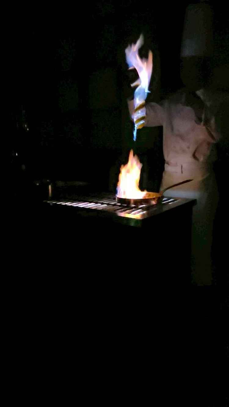 シェフによる生演出デザート