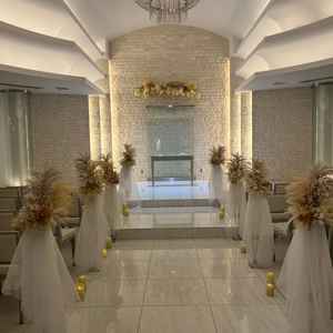 チャペルの写真です。バージンロードが短いので、ゲストとの距離が遠くならず、素敵なところでした。