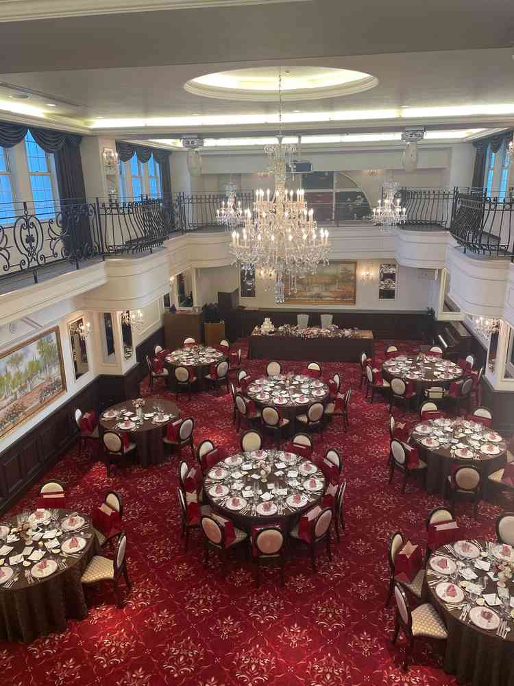 披露宴会場を上から撮影