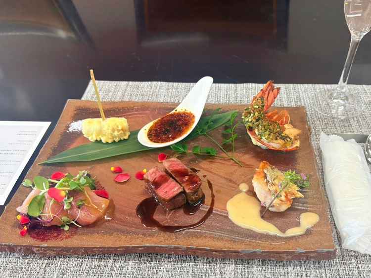 新婦側で撮影した試食写真