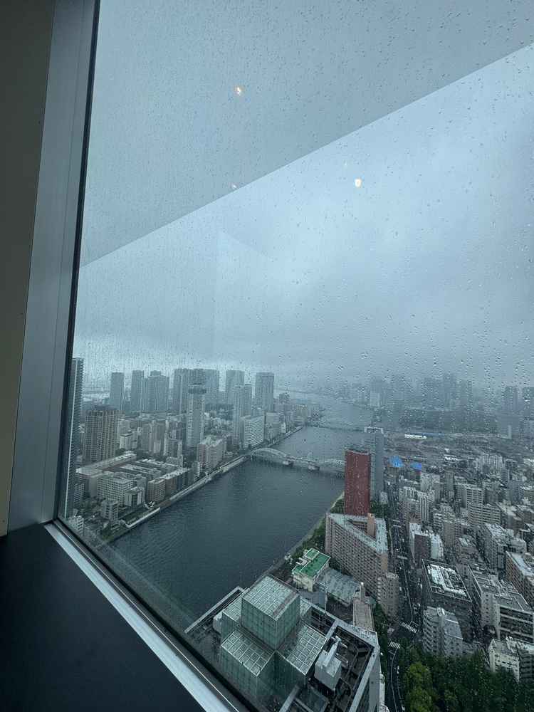 47階ということで景色が良さそうだった。雨の日でも窓が大きく明るかったです。