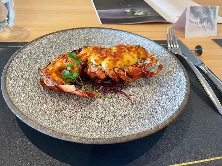 コースの試食があり、オマールエビが出てきてびっくりした！