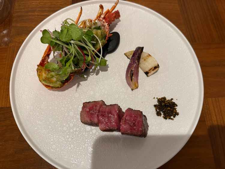 試食料理の写真。お肉がとても柔らかく、美味しかったです。