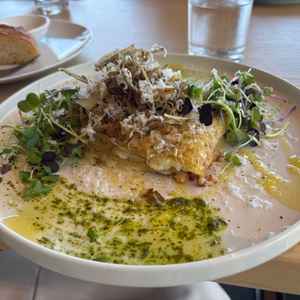 彼女の選んだメインでサーモンのラザニア