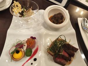 ワンプレートの試食。4式場見学しましたが、ずば抜けて美味しかったです。決め手の一つになりました。
