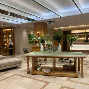 3階の披露宴会場のウェルカムスペースです。ナチュラルな雰囲気でした。