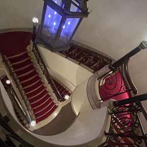 前撮りで絶対使いたいと思わされるプリンセス感のある階段です。